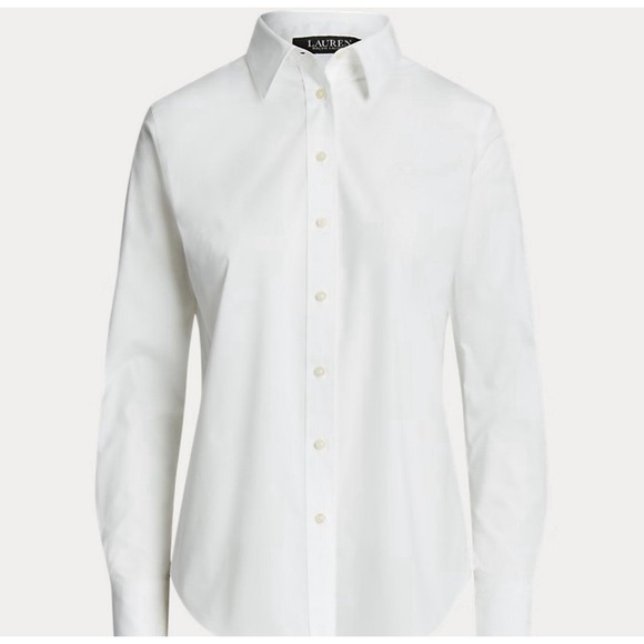 Womens Polo Ralph Lauren Cotton BroadclothLong-Sleeve White Shirt Size3xMint495